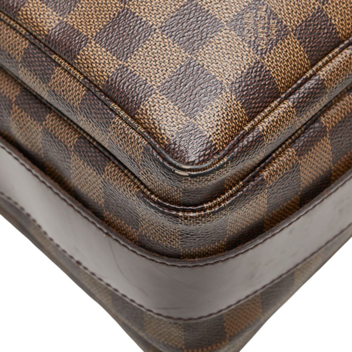 Louis Vuitton Damier Naviglio Shoulder Bag N45255 Brown Leather