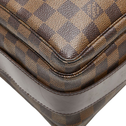 Louis Vuitton Damier Naviglio Shoulder Bag N45255 Brown Leather