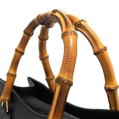 Gucci Bamboo Handbag 002 1186 0260 Black Leather