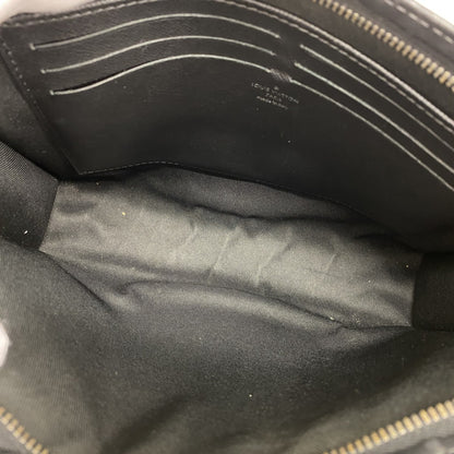 Louis Vuitton Monogram Eclipse Reverse Pochette Voyage Clutch Bag M69535 Gray/Black