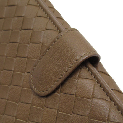 Bottega Veneta Bi-Fold Long Wallet Intrecciato Leather Brown