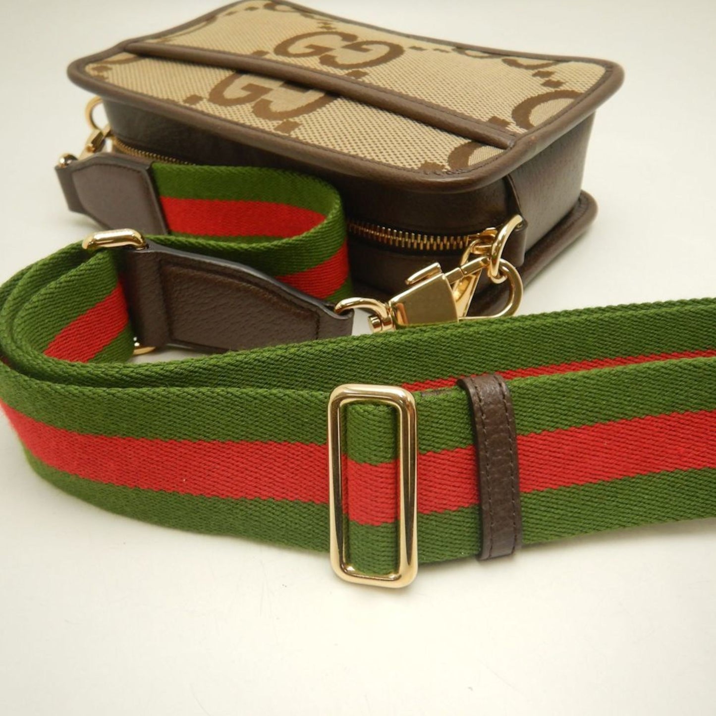 Gucci Jumbo Gg Shoulder Bag (696075) In Beige Canvas And Leather