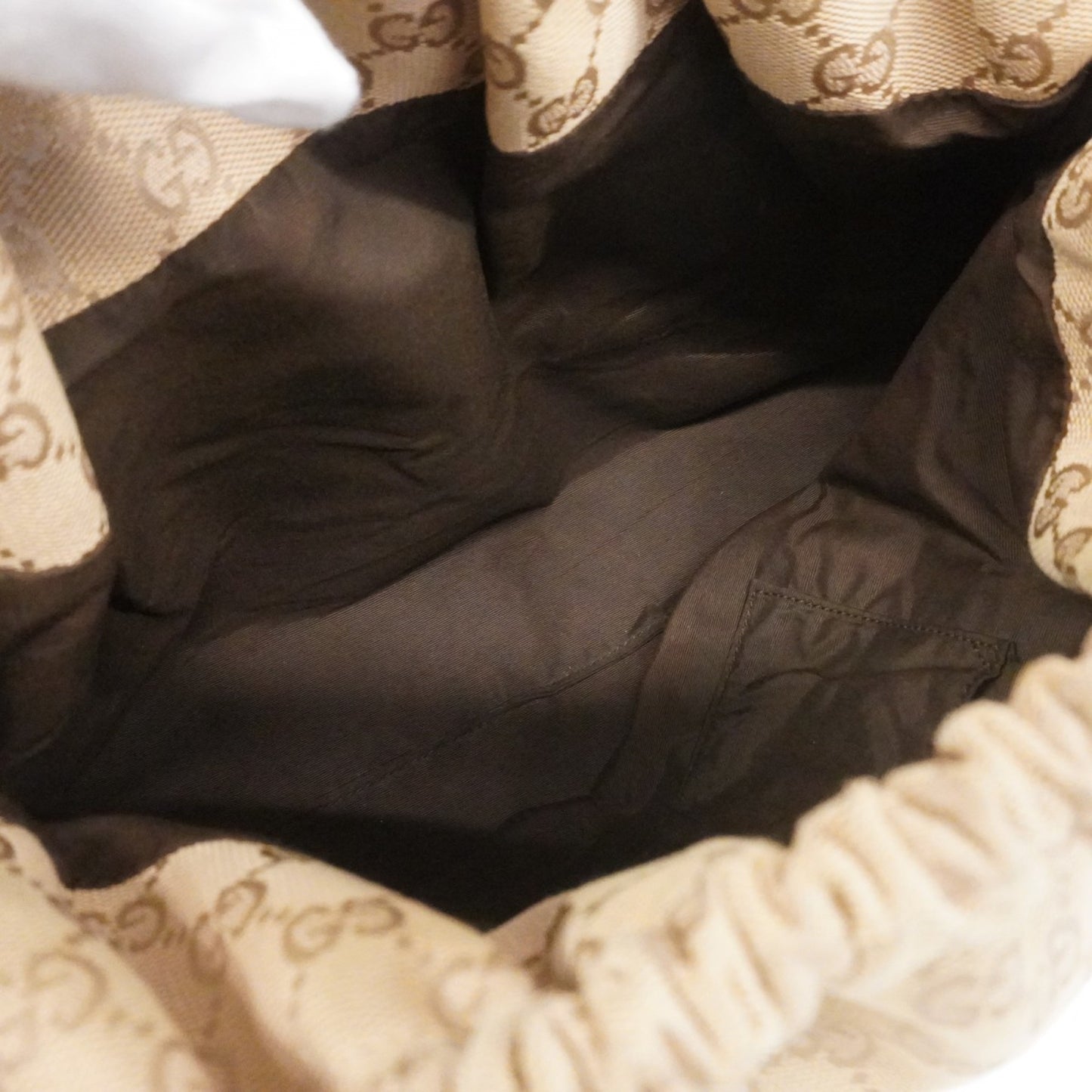 Gucci Gg Canvas Bamboo Shoulder Bag 92708 Light Brown