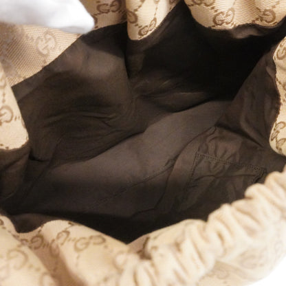 Gucci Gg Canvas Bamboo Shoulder Bag 92708 Light Brown