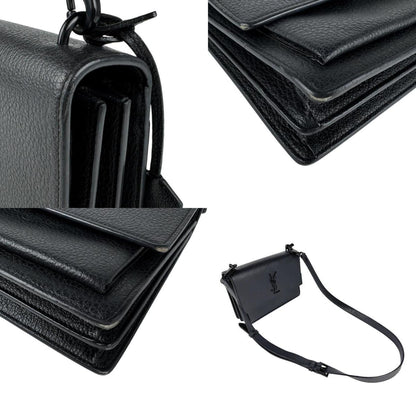 Saint Laurent Shoulder Bag In Black Leather For Women