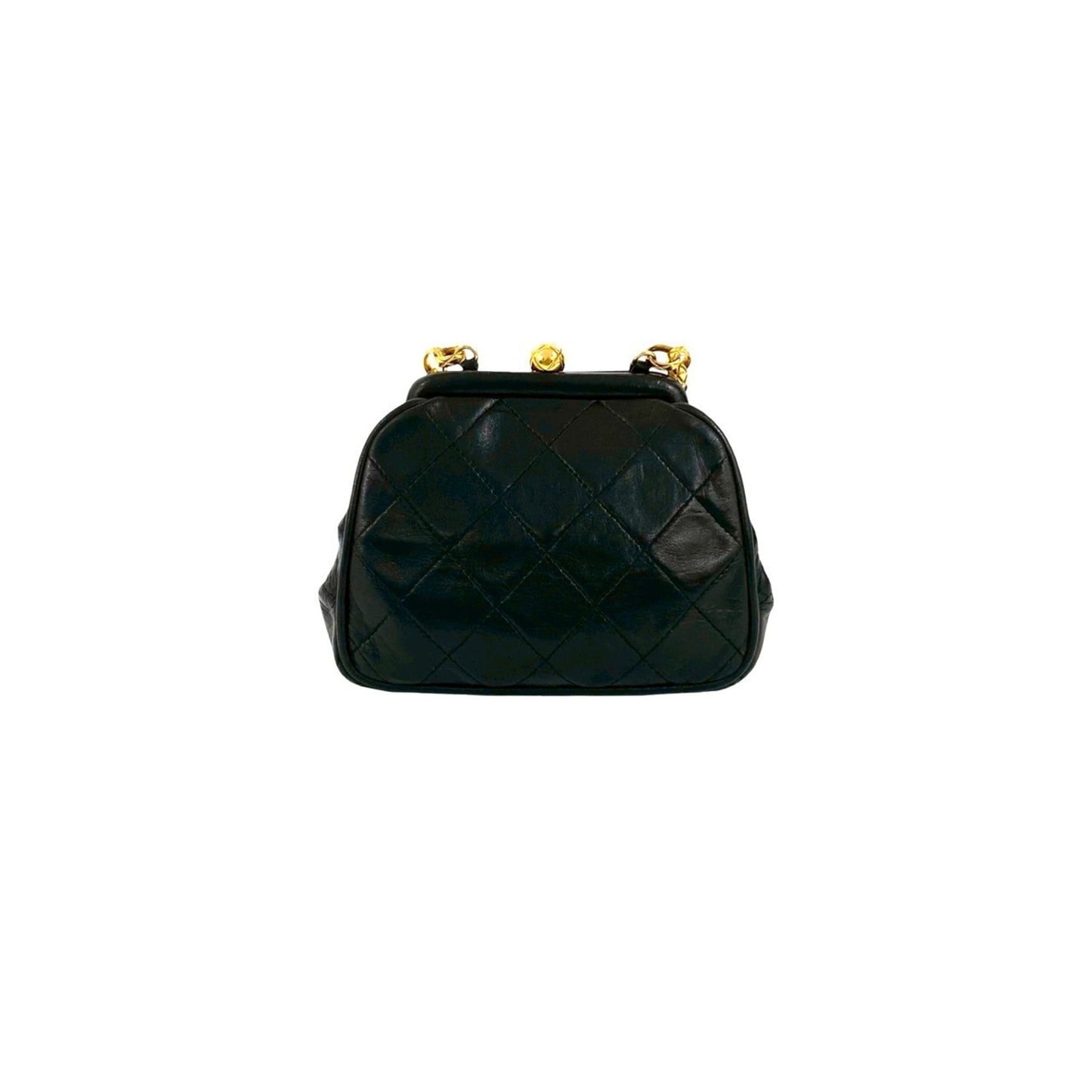 Chanel Matelasse Coco Lambskin Leather Clasp Chain Mini Shoulder Bag