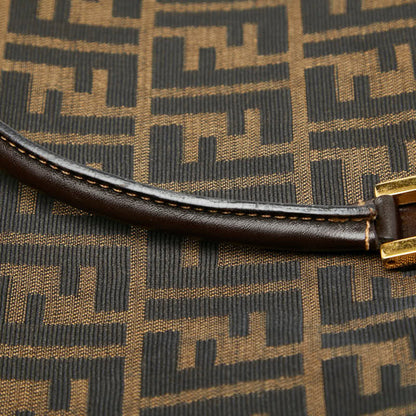 Fendi Zucca Handbag Tote Bag Brown Canvas