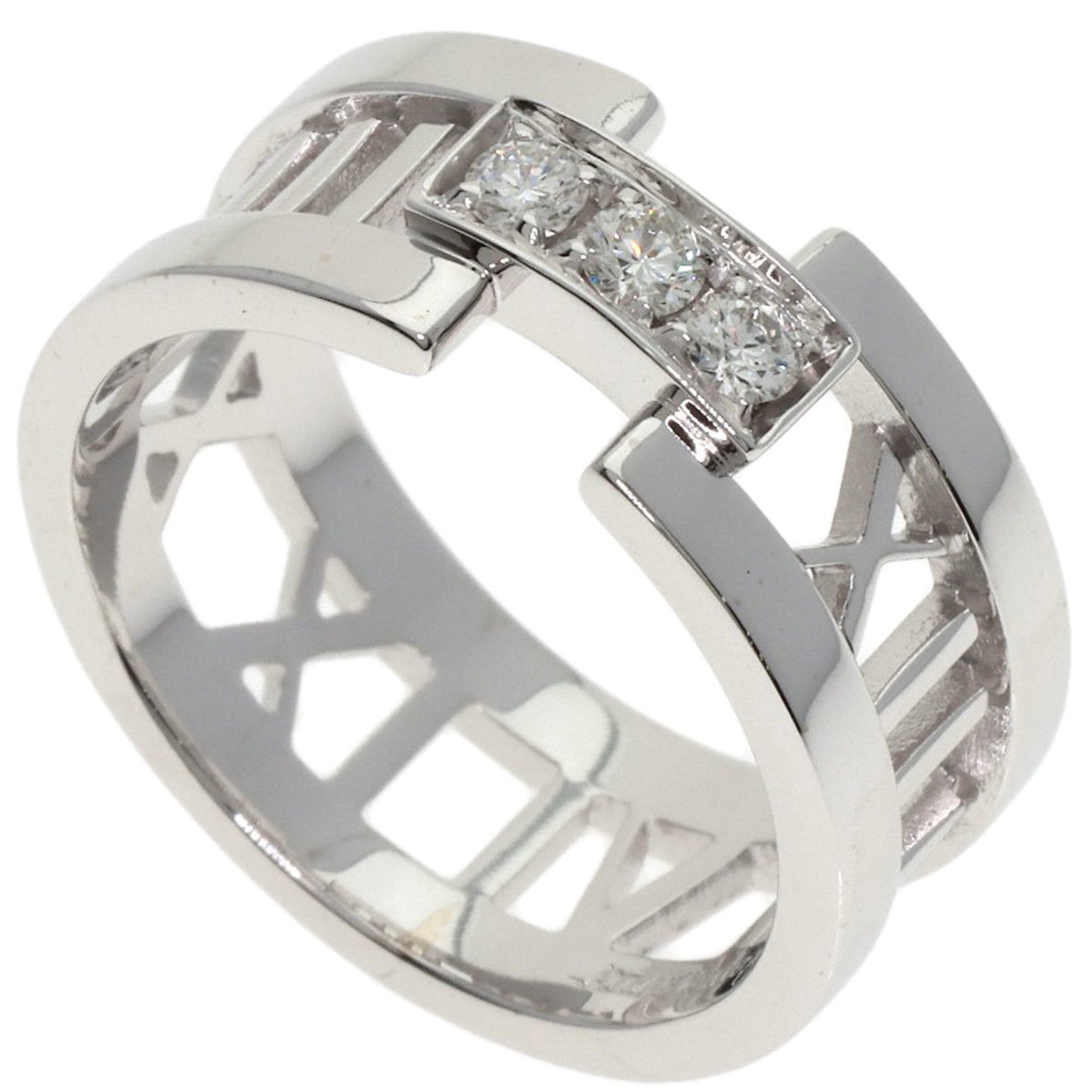 Tiffany Atlas Open Diamond Ring In 18K White Gold