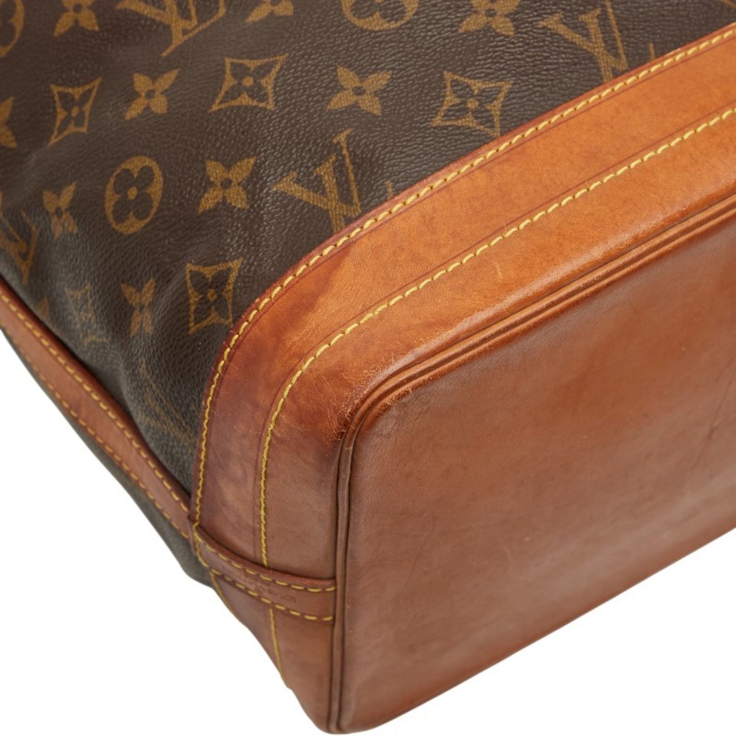 Louis Vuitton Monogram Noe One-Shoulder Bag M42224 Brown Leather