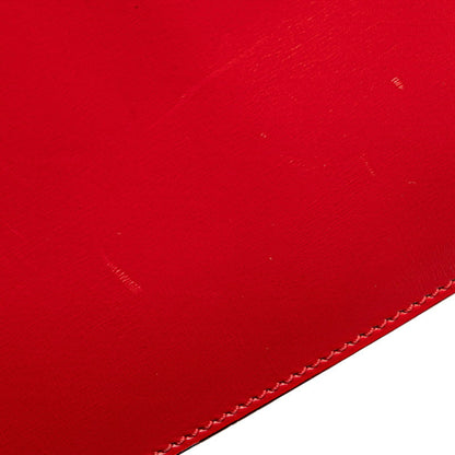 Celine Logo Clutch Bag In Red