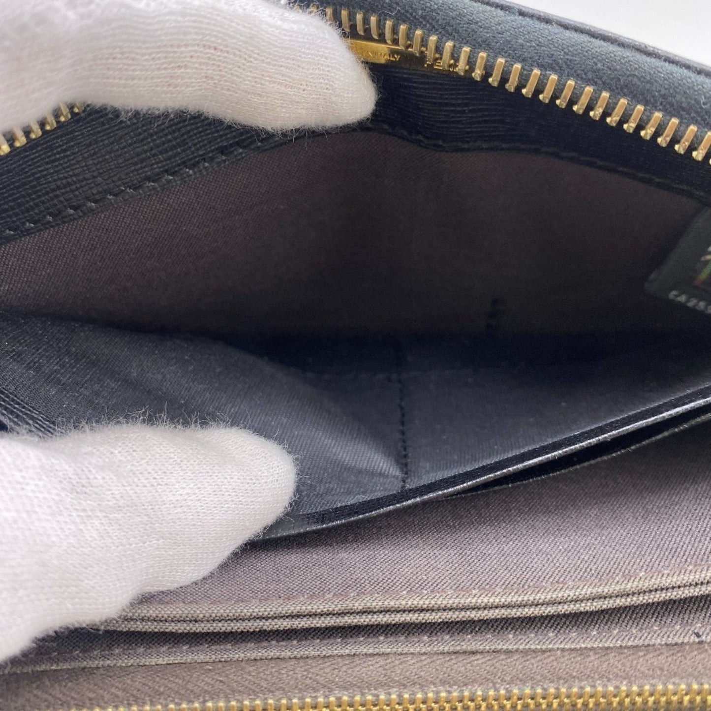 Fendi 8M0299 Round Long Wallet Black