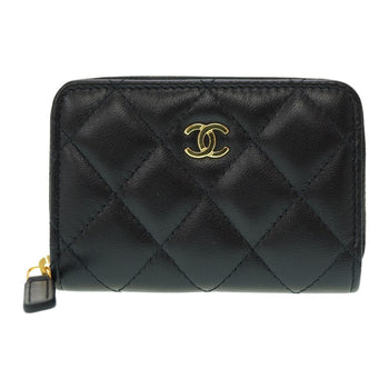 Chanel Round Zip Coin Case Lambskin Black G Hardware 0059Chanel 6A0059Pi5