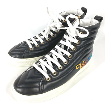 Louis Vuitton Rainbow Stellar Line High-Top Sneakers Cl0149 In Black Leather