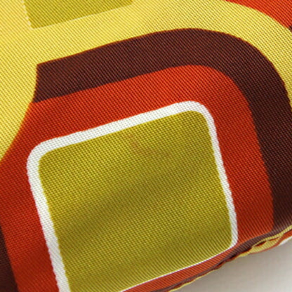 Prada Pouch Orange Light Green Nylon Leather Travel