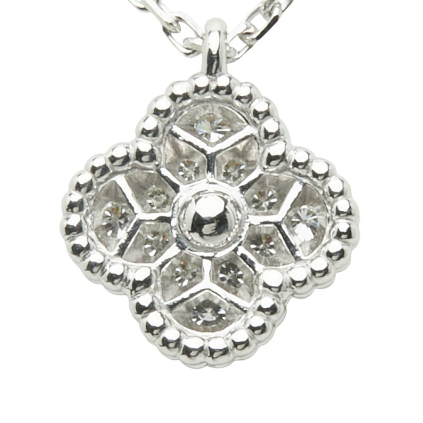 Van Cleef & Arpels Sweet Alhambra Pendant Necklace Vcaro85900 18Kwg White Gold