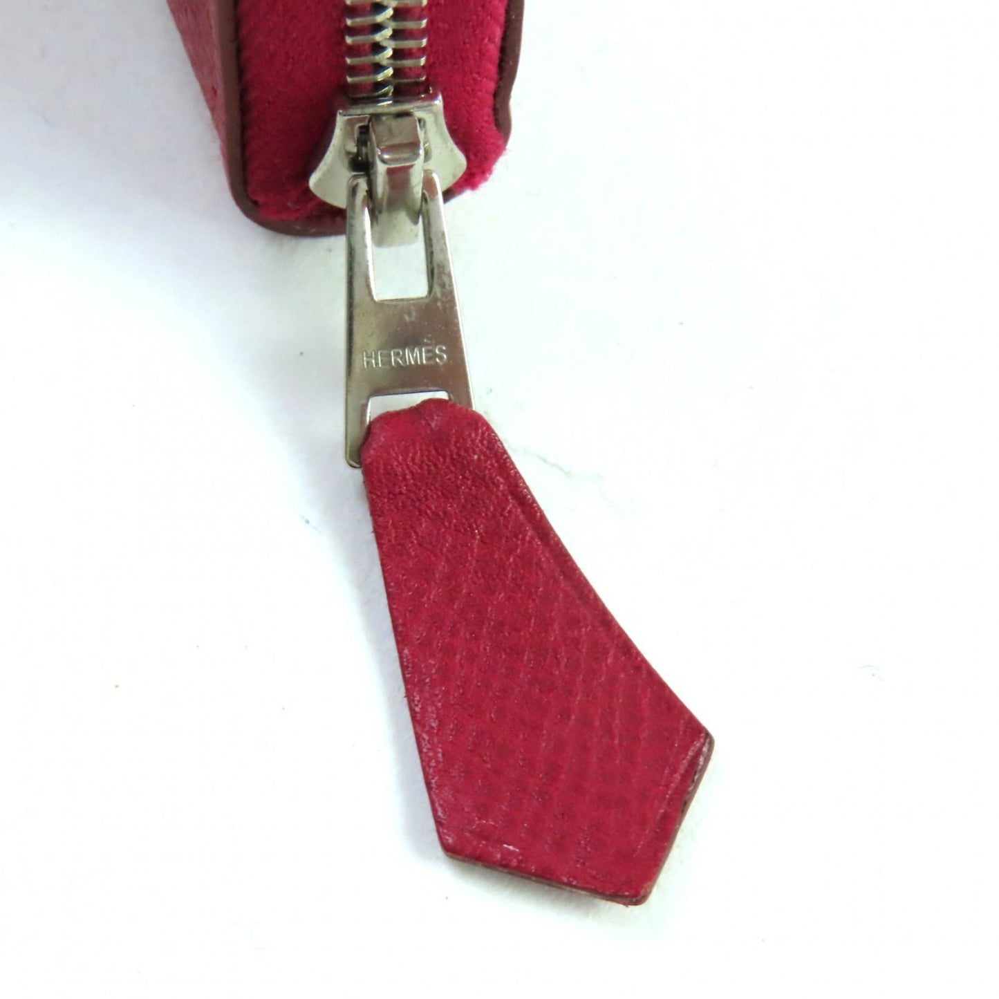 Hermes Azap Long Classic Ruby Epsom Leather Round Zip Wallet