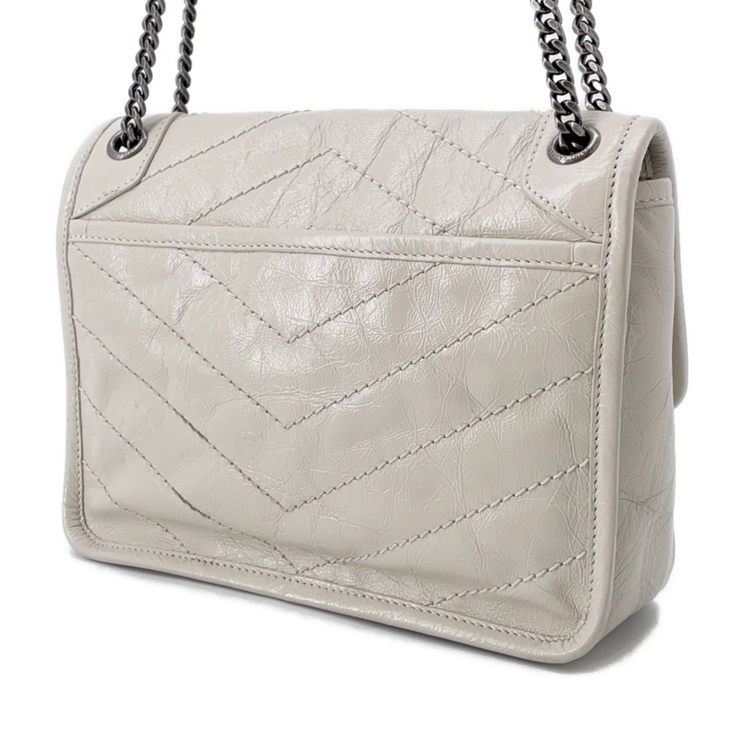Yves Saint Laurent Niki Baby Leather Bag 6331600En049207 Saint Laurent Paris White
