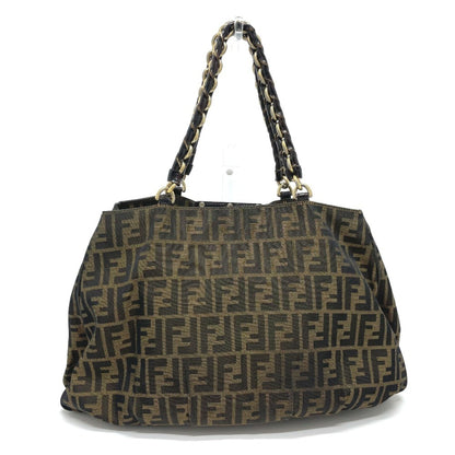 Fendi 8Br616 Zucca Mia Chain Tote Bag In Canvas/Leather