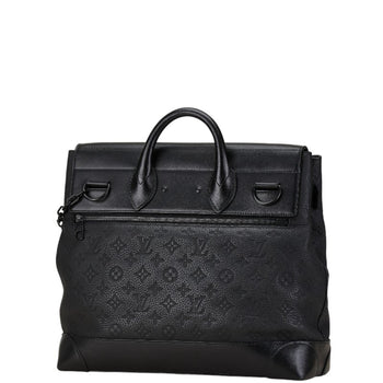 Louis Vuitton Monogram Eclipse Steamer Pm Handbag Shoulder Bag M44731 Noir Black Taurillon Leather