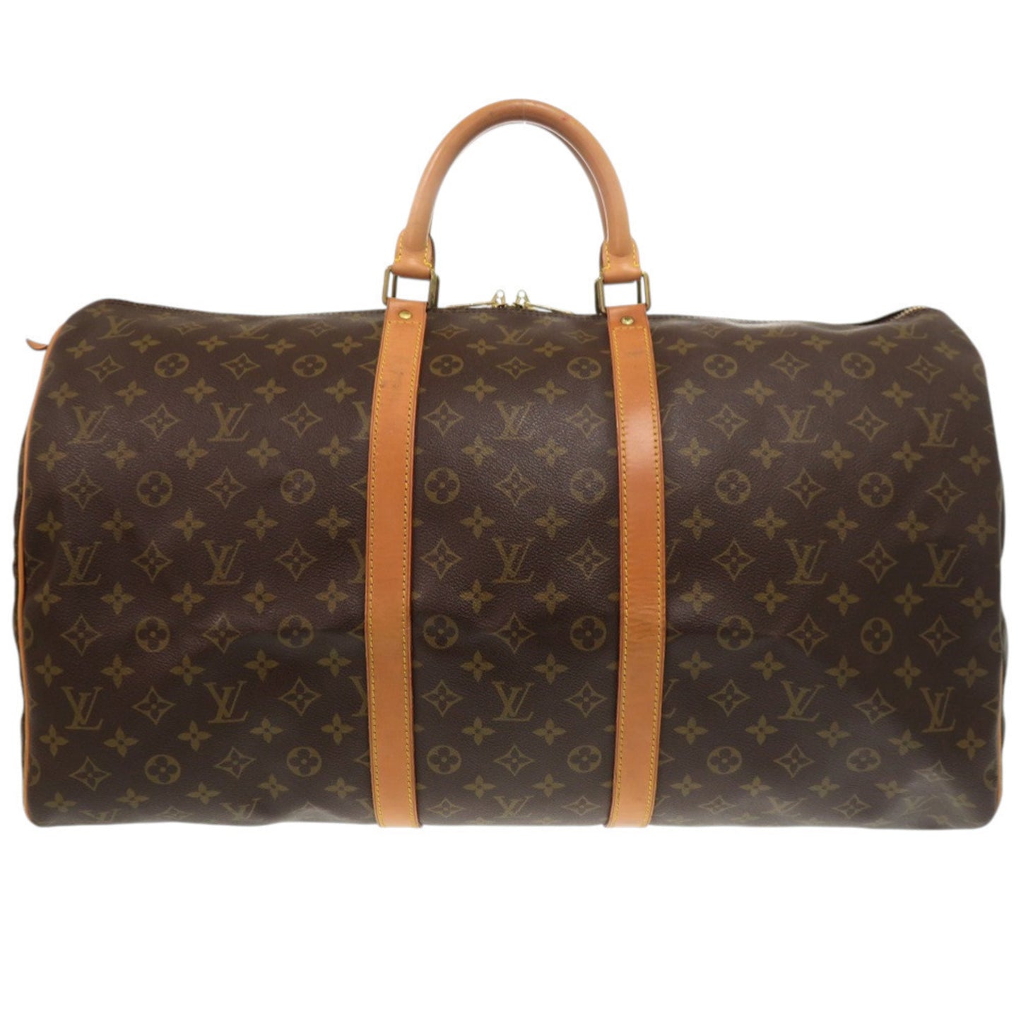 Louis Vuitton Keepall 55 Monogram M41424 Canvas Brown Boston Bag 0614 Louis Vuitton