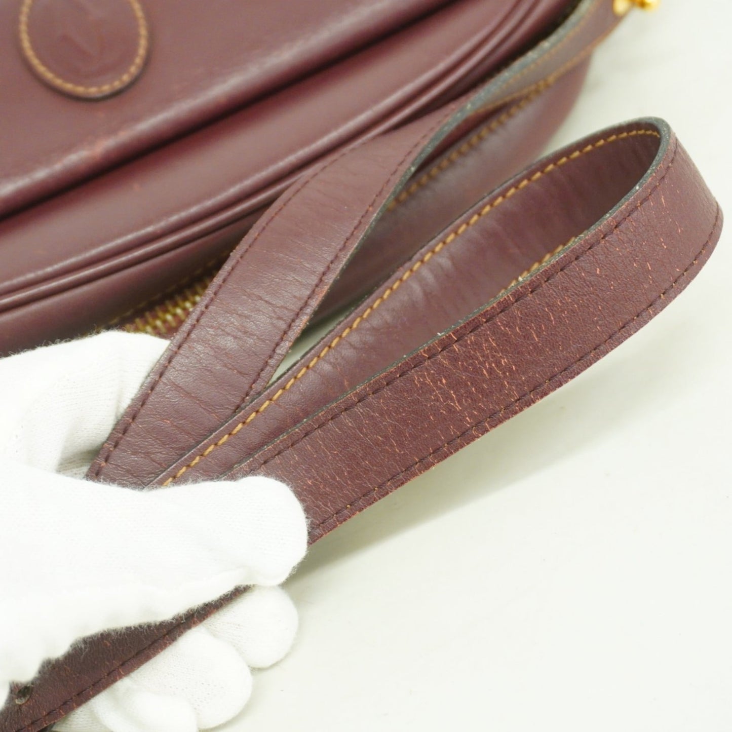 Leather Cartier Shoulder Bag