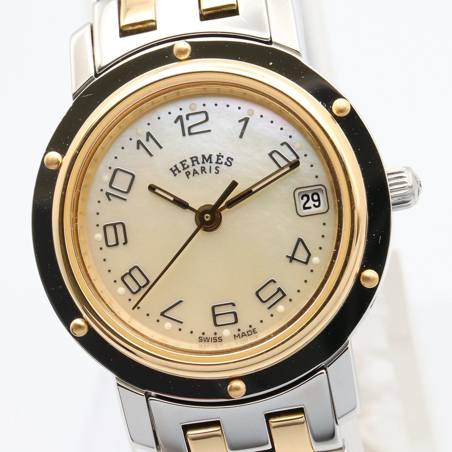 Herms Clipper Nacre Watch