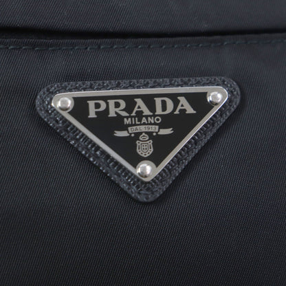 Prada Tessuto Triangle Logo Plate Nylon Saffiano Leather Belt Bag/Body Bag Black