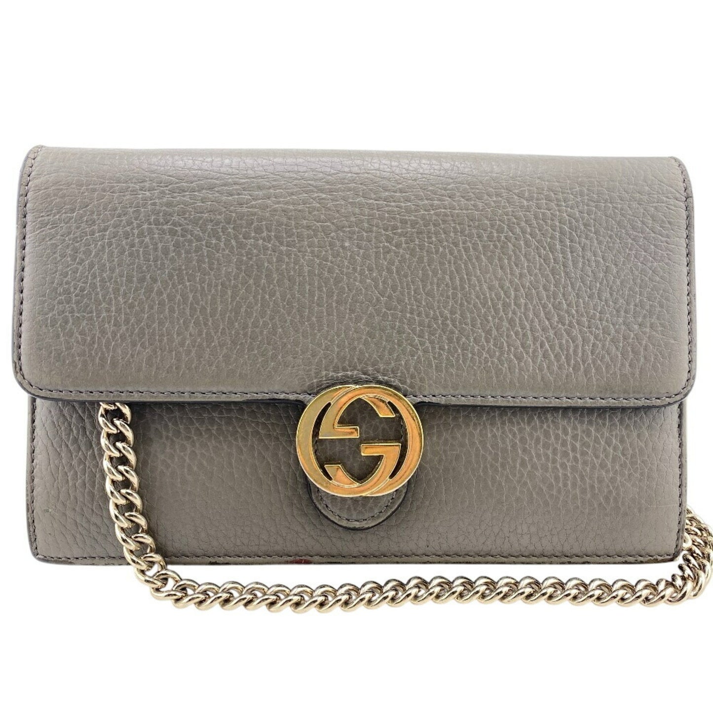 Gucci 510314 Chain Wallet Shoulder Bag Gray