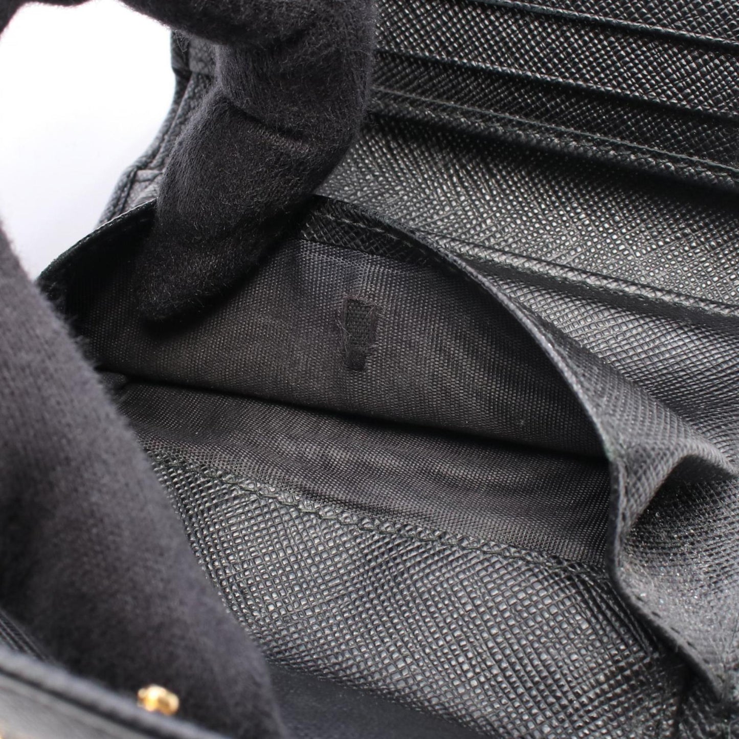 Prada Saffiano Metal Tri-Fold Wallet