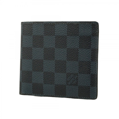 Louis Vuitton Damier Cobalt Portefeuille Marco Wallet N63213 Navy Black