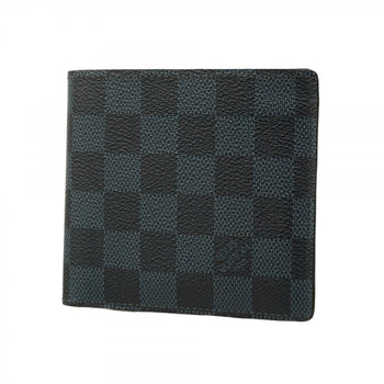 Louis Vuitton Damier Cobalt Portefeuille Marco Wallet N63213 Navy Black