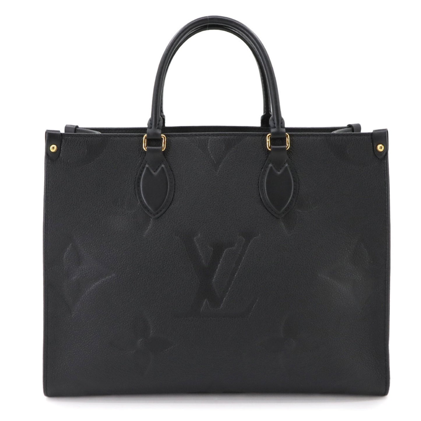 Louis Vuitton Monogram Empreinte On-The-Go Mm 2-Way Tote/Shoulder Bag In Leather Noir (M45595)