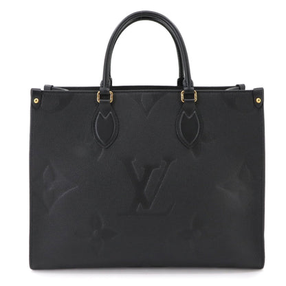 Louis Vuitton Monogram Empreinte On-The-Go Mm 2-Way Tote/Shoulder Bag In Leather Noir (M45595)