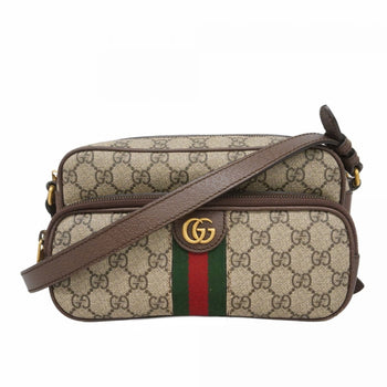 Gucci Ophidia Shoulder Bag 723312 Leather Brown