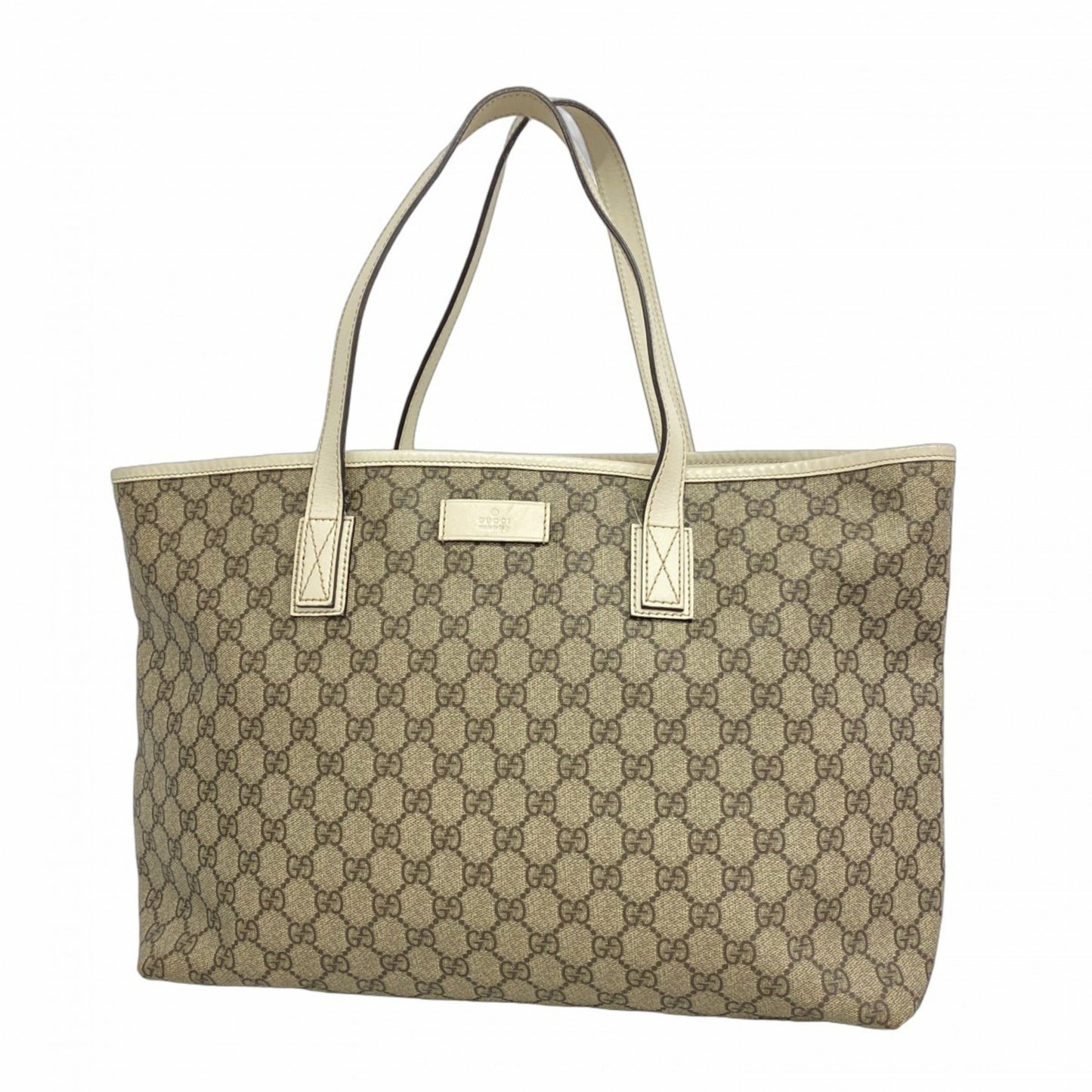 Gucci Gg Supreme Tote Bag 211137 Brown White