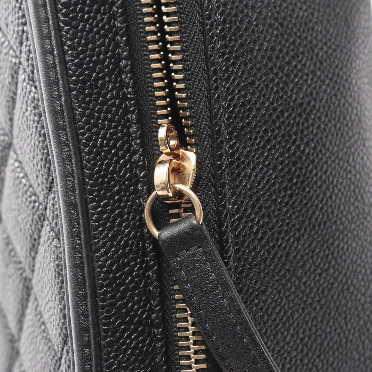 Chanel Cc Filigree Matelasse Vanity Shoulder Bag In Calfskin Leather