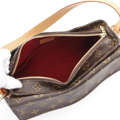 Louis Vuitton Vivacite Mm Shoulder Bag Coated Canvas Leather Monogram