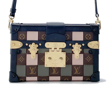 Louis Vuitton Monogram Petite Malle Shoulder Bag M45534 2-Way Clutch Black