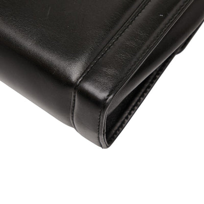 Salvatore Ferragamo Gancini Shoulder Bag In Black Leather