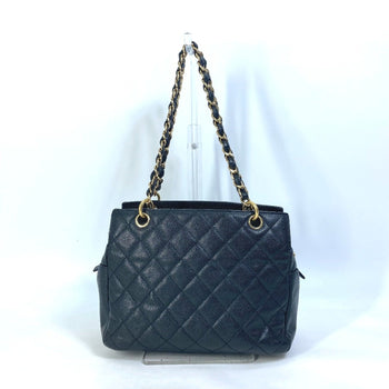 Chanel Cc Mark Chain Tote Bag Bag Shoulder Bag Black Gold