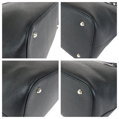 Burberry Nova Check Black Tote Bag With Silver Hardware