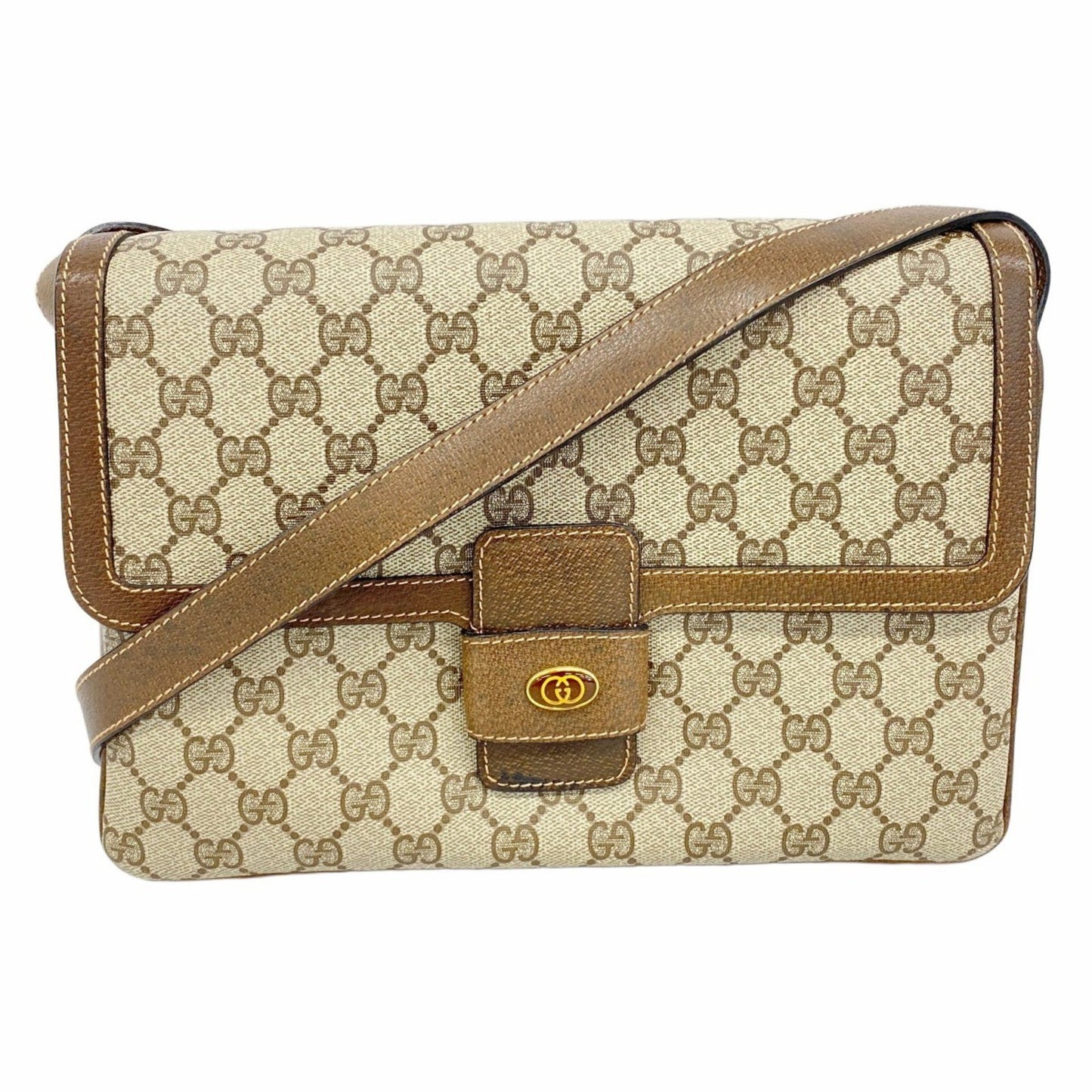 Gucci Gg Supreme Shoulder Bag 14 01 4084 Brown