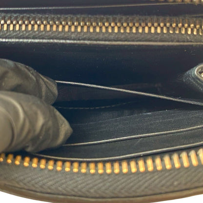 Bottega Veneta Intrecciato Round Zip Leather Long Wallet With Bill Compartment