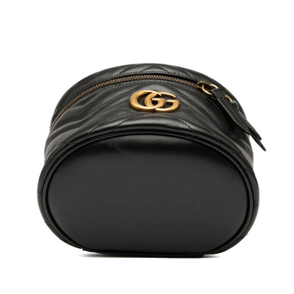 Gucci Gg Marmont Quilted Backpack 598594 Black Leather