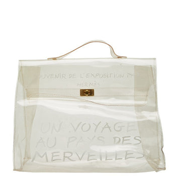 Herms Vinyl Kelly Journey To Wonderland Handbag Clear