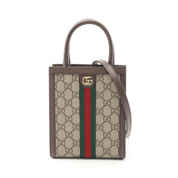 Gucci Ophidia Gg Supreme Super Handbag Coated Canvas Leather