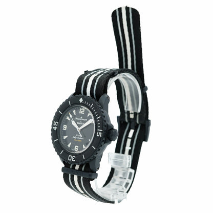 Swatch X Blancpain Fifty Fathoms Ocean Of Storms S035B400 Black Dial