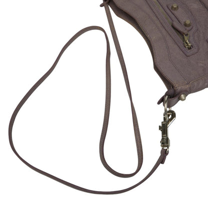 Balenciaga Giant Hip Shoulder Bag 237203 Purple Leather