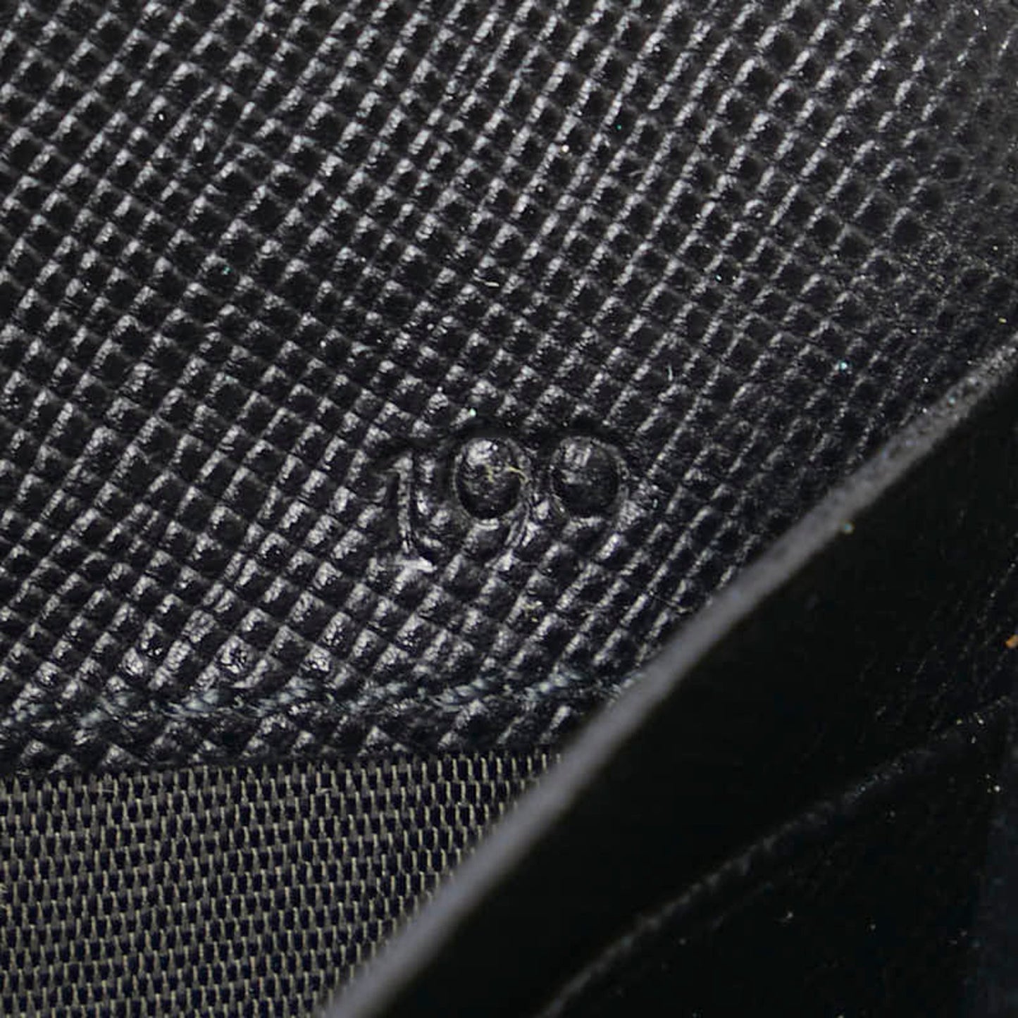 Prada Triangle Plate Long Wallet Black Nylon Leather