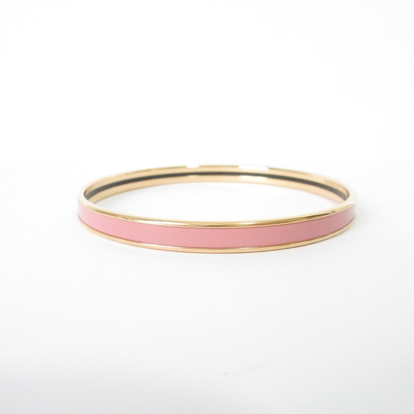 Hermes Uni Enamel Bangle Bracelet In Pink